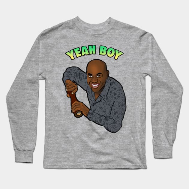 Yeah Boy Spicy Ainsley Harriott Meme Long Sleeve T-Shirt by Barnyardy